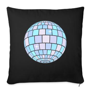 Esthétisme pastel danois Disco Ball - Housse de coussin décorative 45 x 45 cm - noir - Devant