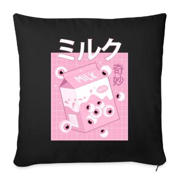 Esthétique bizarre Kawaii Japonais Mignon Mil - Housse de coussin décorative 45 x 45 cm - noir - Devant
