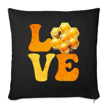 Beekeeping, beekeepers, honey, bees, honey - Sofa pillowcase 17,3'' x 17,3'' (45 x 45 cm) - black - Front