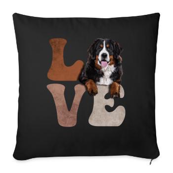 Bernese Oberland - Sofa pillowcase 17,3'' x 17,3'' (45 x 45 cm) - black - Front