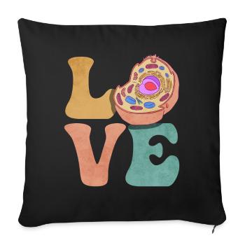 Biology Biologist Cell - Sofa pillowcase 17,3'' x 17,3'' (45 x 45 cm) - black - Front
