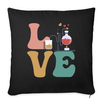 Biochemistry Biochemist Experiment - Sofa pillowcase 17,3'' x 17,3'' (45 x 45 cm) - black - Front
