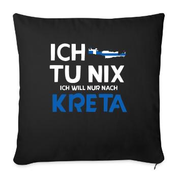Kreta - Sofakissenbezug 45 x 45 cm - Schwarz - Vorne