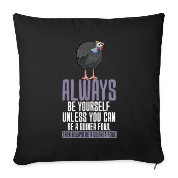 Perlhühner Perlhuhn Pintade - Housse de coussin décorative 45 x 45 cm - noir - Devant