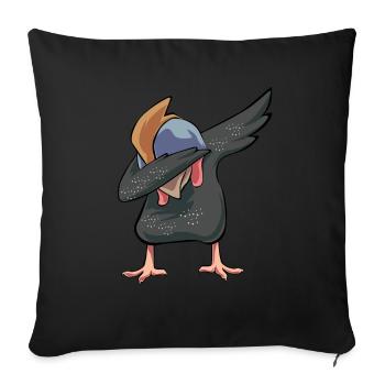 Perlhühner Perlhuhn Pintade - Housse de coussin décorative 45 x 45 cm - noir - Devant