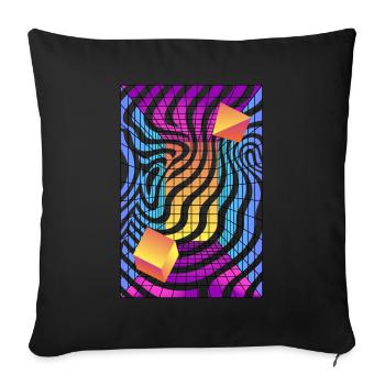 80 ́s Synthwave Synthesizer Music Retro - Sofa pillowcase 17,3'' x 17,3'' (45 x 45 cm) - black - Front