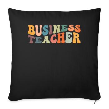 Groovy Professeur de commerce - Housse de coussin décorative 45 x 45 cm - noir - Devant