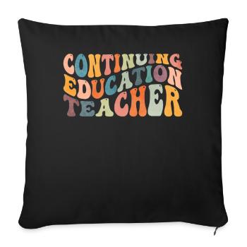 Groovy Teacher Training Lecturer - Sofa pillowcase 17,3'' x 17,3'' (45 x 45 cm) - black - Front