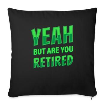 Retraités Pension Pensionnés - Housse de coussin décorative 45 x 45 cm - noir - Devant