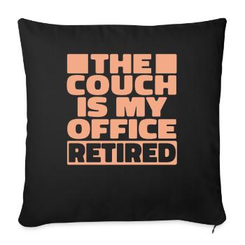 Pensioner Pension Humor - Sofa pillowcase 17,3'' x 17,3'' (45 x 45 cm) - black - Front