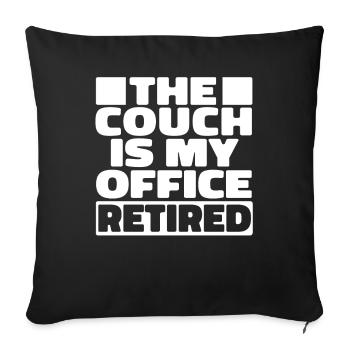 Pensioner pension - Sofa pillowcase 17,3'' x 17,3'' (45 x 45 cm) - black - Front