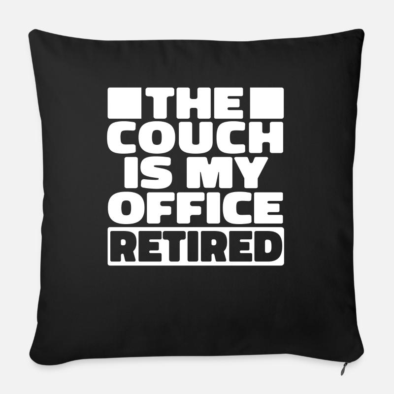 Pension de pensionné - Housse de coussin décorative 45 x 45 cm - noir