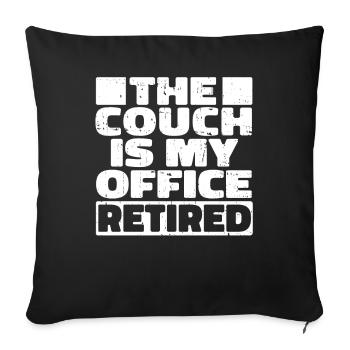 Pensioner pension - Sofa pillowcase 17,3'' x 17,3'' (45 x 45 cm) - black - Front
