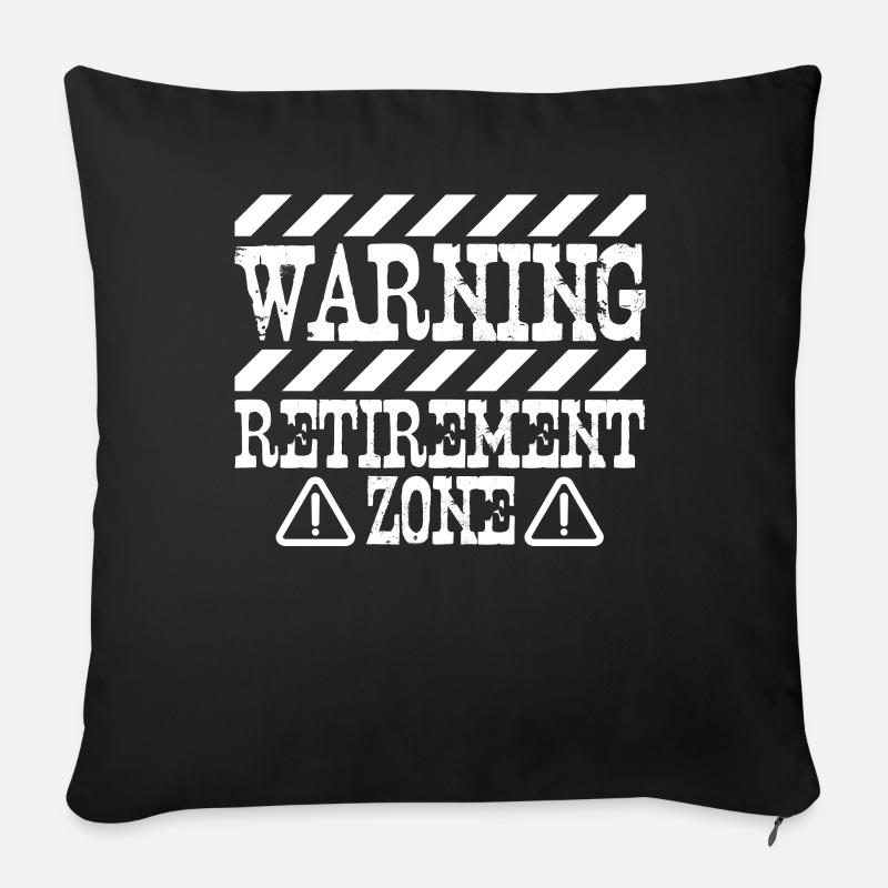 Pension de pensionné - Housse de coussin décorative 45 x 45 cm - noir