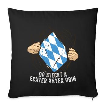 Echter Bayer - Sofakissenbezug 45 x 45 cm - Schwarz - Vorne