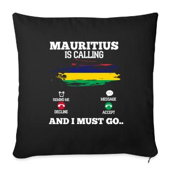 Mauritius - Sofa pillowcase 17,3'' x 17,3'' (45 x 45 cm) - black - Front