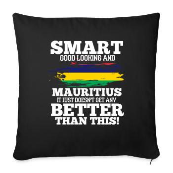 Mauritius - Sofa pillowcase 17,3'' x 17,3'' (45 x 45 cm) - black - Front