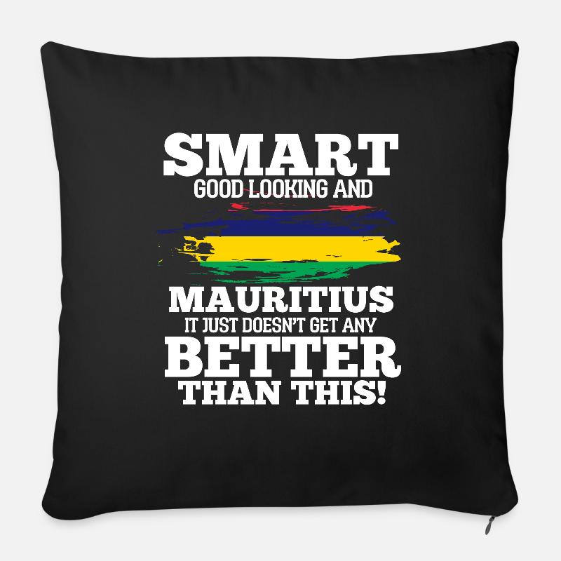 Mauritius - Sofakissenbezug 45 x 45 cm - Schwarz