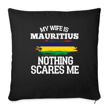 Mauritius - Sofa pillowcase 17,3'' x 17,3'' (45 x 45 cm) - black - Front
