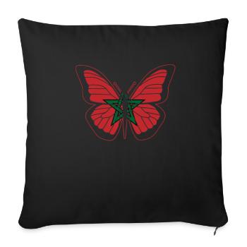 Maroc - Housse de coussin décorative 45 x 45 cm - noir - Devant