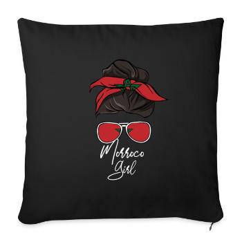 Maroc - Housse de coussin décorative 45 x 45 cm - noir - Devant