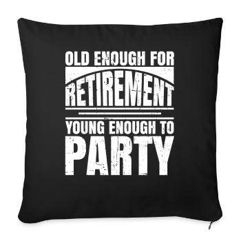 Pensioner pension - Sofa pillowcase 17,3'' x 17,3'' (45 x 45 cm) - black - Front
