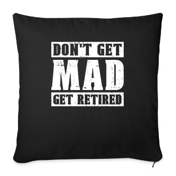 Pensioner pension funny - Sofa pillowcase 17,3'' x 17,3'' (45 x 45 cm) - black - Front