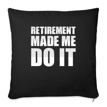 Retraités Pension Pensionnés - Housse de coussin décorative 45 x 45 cm - noir - Devant