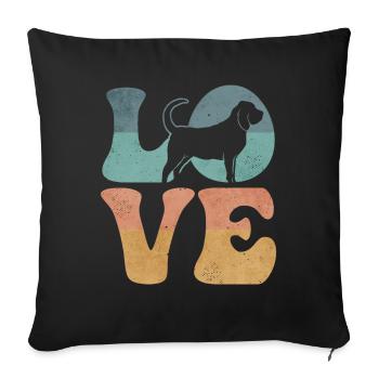 Chien Limier - Housse de coussin décorative 45 x 45 cm - noir - Devant