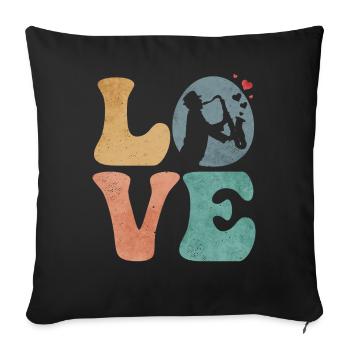 Blues Music Musician - Sofa pillowcase 17,3'' x 17,3'' (45 x 45 cm) - black - Front