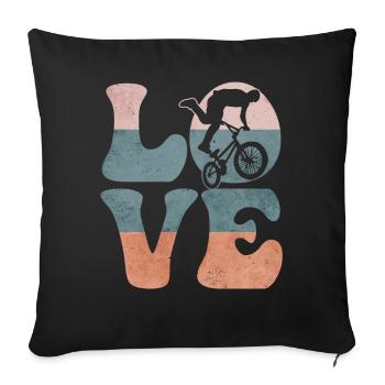 Bmx Bike Biker - Housse de coussin décorative 45 x 45 cm - noir - Devant