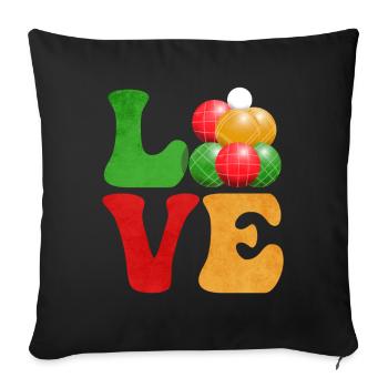 Boccia Ball - Sofa pillowcase 17,3'' x 17,3'' (45 x 45 cm) - black - Front