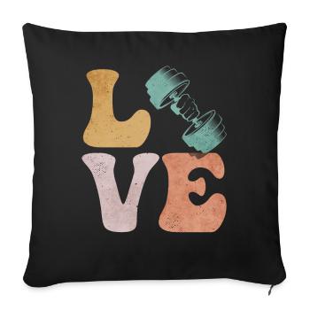 Bodybuilders Bodybuilding Weights - Sofa pillowcase 17,3'' x 17,3'' (45 x 45 cm) - black - Front