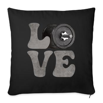 Bodybuilding Bodybuilder Weights - Sofa pillowcase 17,3'' x 17,3'' (45 x 45 cm) - black - Front