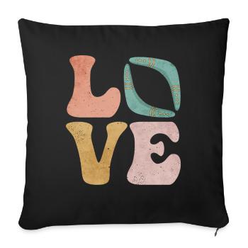 Boomerang - Housse de coussin décorative 45 x 45 cm - noir - Devant