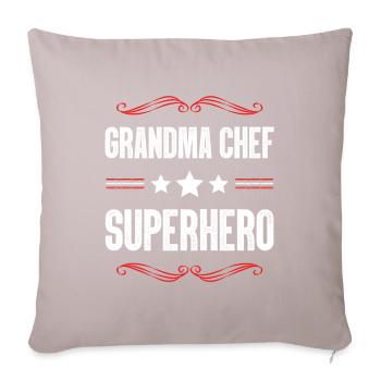 Grandma Superhero - Sofa pillowcase 17,3'' x 17,3'' (45 x 45 cm) - light taupe - Front