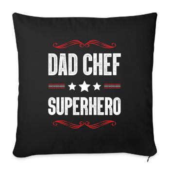 Dad Superhero Dad - Sofa pillowcase 17,3'' x 17,3'' (45 x 45 cm) - black - Front