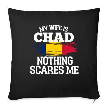 Chad Wife - Sofa pillowcase 17,3'' x 17,3'' (45 x 45 cm) - black - Front