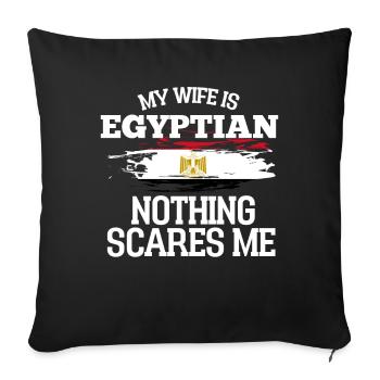 Egypte Épouse - Housse de coussin décorative 45 x 45 cm - noir - Devant