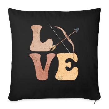 Bow & Arrow Hunting Bow & Arrow Hunters - Sofa pillowcase 17,3'' x 17,3'' (45 x 45 cm) - black - Front
