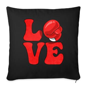 Boxer Boxen - Sofakissenbezug 45 x 45 cm - Schwarz - Vorne