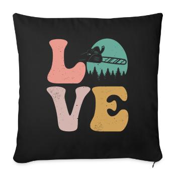 Branch Manager Arborist Lumberjack Chains - Sofa pillowcase 17,3'' x 17,3'' (45 x 45 cm) - black - Front