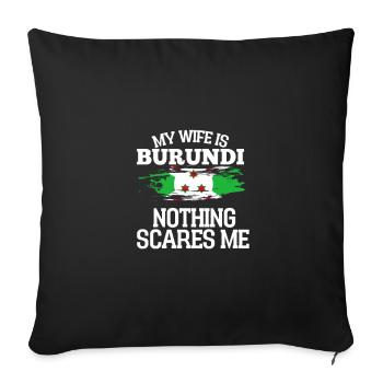 Burundi Wife - Sofa pillowcase 17,3'' x 17,3'' (45 x 45 cm) - black - Front