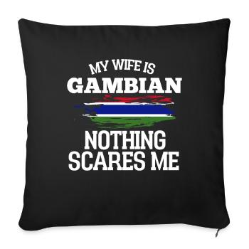 Gambie Épouse - Housse de coussin décorative 45 x 45 cm - noir - Devant