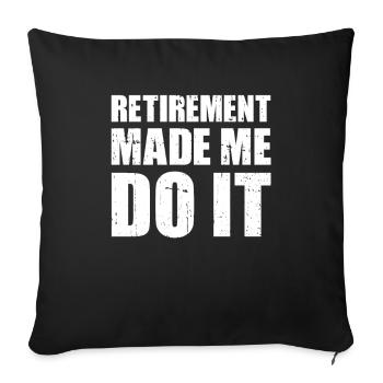 Pensioner pension - Sofa pillowcase 17,3'' x 17,3'' (45 x 45 cm) - black - Front