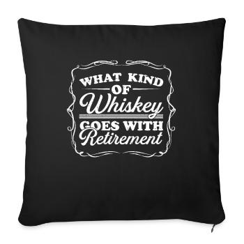 Pension de pensionné - Housse de coussin décorative 45 x 45 cm - noir - Devant