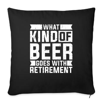 Pensioner pension - Sofa pillowcase 17,3'' x 17,3'' (45 x 45 cm) - black - Front