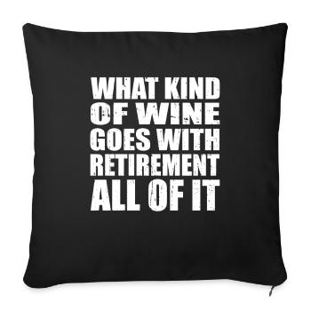 Pensioner Pension Funny - Sofa pillowcase 17,3'' x 17,3'' (45 x 45 cm) - black - Front