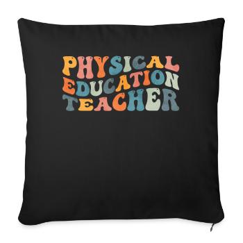 Groovy Professeur d’éducation physique Éducation physique - Housse de coussin décorative 45 x 45 cm - noir - Devant
