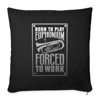 Né pour jouer Euphonium - Housse de coussin décorative 45 x 45 cm - noir - Devant